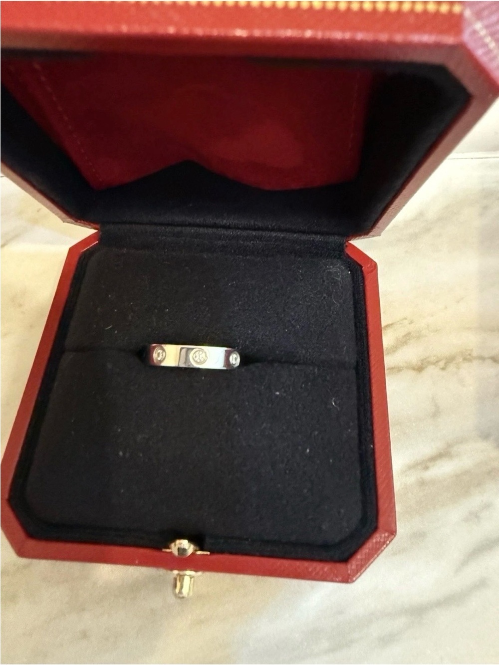 💎Authentic Diamond Cartier Love ring 18K White Gold 8 Diamond love Ring Size 53